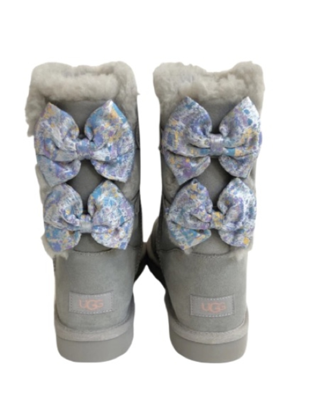 UGG Bailey Bow Abstract Splatter Boots